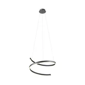 Redo 01-4015 - LED luster na sajli SCROLL, prigušiva, LED/38W/230V, crna