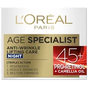 Loreal Nocna krema za lice protiv bora Age Specialist Anti-Wrinkle 45+ 50ml