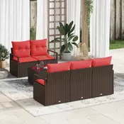 Set sofe 6 pcs Smeda i crvena poliratan