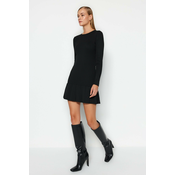 Trendyol Black Mini Sweater Crew Neck Dress