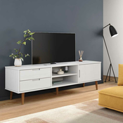 TV ormaric MOLDE bijeli 158 x 40 x 49 cm od masivne borovine