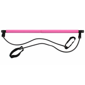 Merco Pilates Sticks fitnes palica z gumo roza