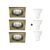 Rabalux Spot svetla LIGHT GU10 3 SQUARE, 3 komada