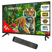 MANTA MATV001LHN32 LED TV sprejemnik, 32 (81cm), HD, HyperVision GPU, Dolby STEREO 5.1, DVB-C/T/T2/S/S2/HEVC, Hotel Mode, 2x HDMI, 2x USB, 1x CI+, Frameless oblika - Manta - 32