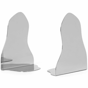 Knjižna opora POND 20 cm, set 2 kosov, srebrna, nerjaveče jeklo, ferm LIVING