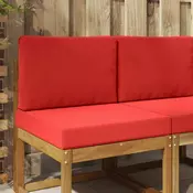 vidaXL Zunanja blazina za kavč 2 pcs Rdeča Poliester