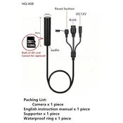 KJB Mini žična IP kamera z nočnim vidom, 5 MP, 8 mm, 12 V, vgrajen pomnilnik 128 GB