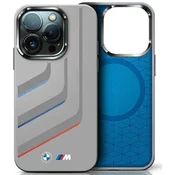 Ovitek BMW BMHMP16X23SLIG iPhone 16 Pro Max 6,9 siv trdi ovitek Silicone Turning Lines MagSafe (BMHMP16X23SLIG)
