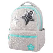 Play Školski ranac za devojcice Sequin star Pop fashion, 43x30x20cm, Bež