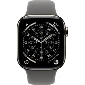 Apple Watch Series 11 Cellular 42mm Natural Titanium Case with Stone Grey Sport Band - M/L