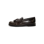 TOMMY HILFIGER Mokasini TH Monogram Tassel  temno rjava