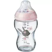Tommee Tippee C2N Closer to Nature Pink bocica za bebe Glass 0m+ 250 ml