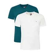Tommy Jeans Majica Tommy Flag Extra Slim T slonovina/cijansko modra