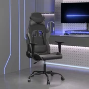 Vidaxl vidaXL igralni stol, črno-siv, umetno usnje