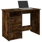 Vidaxl vidaXL Pisalna miza, dimljen hrast, 102x50x75 cm, material na osnovi lesa