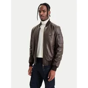 Aeronautica Militare Usnjena jakna 262PN0966UPL00328 Rjava Regular Fit