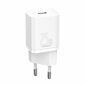 Baseus Super Si 1C brzi zidni punjac USB Type C 25W Power Delivery Quick Charge (CCSP020102): bijeli