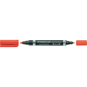 Staedtler Obstojni marker Staedtler Lumocolor Duo, 348-2, debelina črte 0,6 mm in 1,5 mm, rdeč