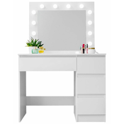 Aga toaletna mizica z ogledalom in osvetlitvijo Glossy white