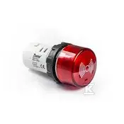 slomart Buzzer, monoblok, 24V AC/DC, 90dB, osvetljen, rdeč T0-MBZS024S