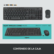 Logitech MK295 Silent Wireless Combo tipkovnica Miš priložen USB QWERTY Španjolski Grafit