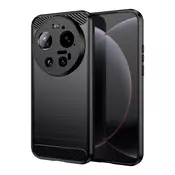 TPU gel ovitek Brushed Carbon za Xiaomi 17 Ultra - črn