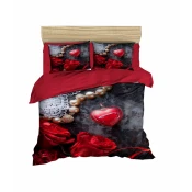 Lessentiel Maison Komplet posteljina 171, 200x220 cm, Crvena-Crna