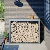 Stalak za drva za ogrjev 100x40x80 cm od pocincanog celika