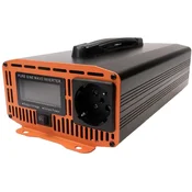 HOULI Električni pretvornik 12V na 230V, 1300W/2600W, čisti sinusni val, 1 vtičnica