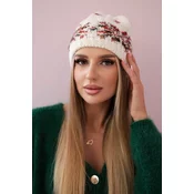 Kesi Womens cap Florencja K350 ecru+red