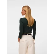 VERO MODA Majica VMCHLOE PANDA temno zelena