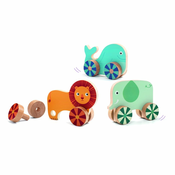 Djecje drvene životinje na kotacicima Djeco