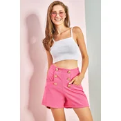 Bianco Lucci Womens 6-Button Pocket Shorts