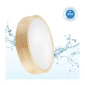 Stropno svetlo za kupatilo NATURAL MODERN 3xE27/15W/230V precnik 37,5 cm borovina