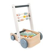 janod® drvena kolica za učenje hodanja i vježbanje motorike s kockama sweet cocoon