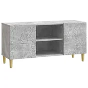 Vidaxl TV omarica 102 x 34,5 x 50 cm Betonsko siva Inženirski les