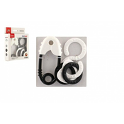 Profibaby Drsalka 2 kosa črno-bele plastike 13cm 2 barvi v škatli 12,5x16cm 0m+