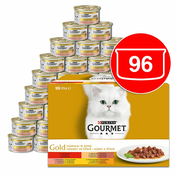 Konzerva mačje hrane GOURMET GOLD, koščki v omaki 96x85g