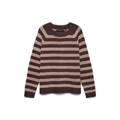 VERO MODA Pulover VMDOFFY čokolada/kapučino