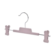 Vešalica za odecu sa štipaljkama 3/1 30x13cm puder roze Eisho