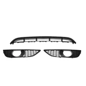Nikcorp Komplet rešetk sprednjega odbijača QUARKZMAN za Audi Q7 4L facelift 2010-2015 3 kosi 4L0807675 4L0807676 4L0807697 za meglenke črna mat plastika