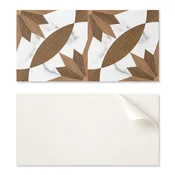 shumee Dekorativna vinilna stenska plošča s potiskom 120x60 cm geometrijski vzorec z lesom