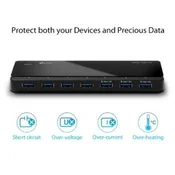 TP-LINK Adapter UH700 prenosni HUB/7xUSB 3.0/napajanje crni