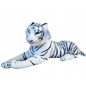 SNEŽNOBELI TIGER 60+38 cm ležeča plišasta mačka kot darilo
