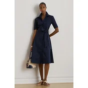 Lauren Ralph Lauren  srajčna obleka z bombažem