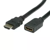 Roline VALUE HDMI produžni kabel sa mrežom, HDMI M - HDMI F, 5.0m