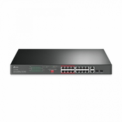 TP-Link stikalo 100M 16-port rack PoE+ 2xGiga 2xSFP TL-SL1218MP