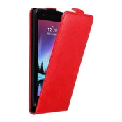 Cadorabo Cadorabo Ohišje, združljivo z LG K4 2017 v rdeče jabolko - Zaščitni ovitek v obliki flipa z magnetnim zapiranjem, (20562765)