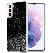 Cadorabo Cadorabo Case, združljiv s Samsungom v črni barvi z bleščicami - zaščitni pokrov iz fleksibilnega silikona TPU s penečimi bleščicami, (20574110)