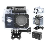 Vodoodporna športna kamera, 4k ultra hd, wifi, sd 32gb, z veliko dodatki